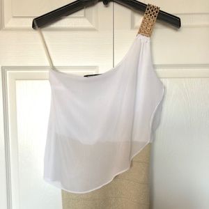 WOW Couture Women's One Shoulder White Party Dress